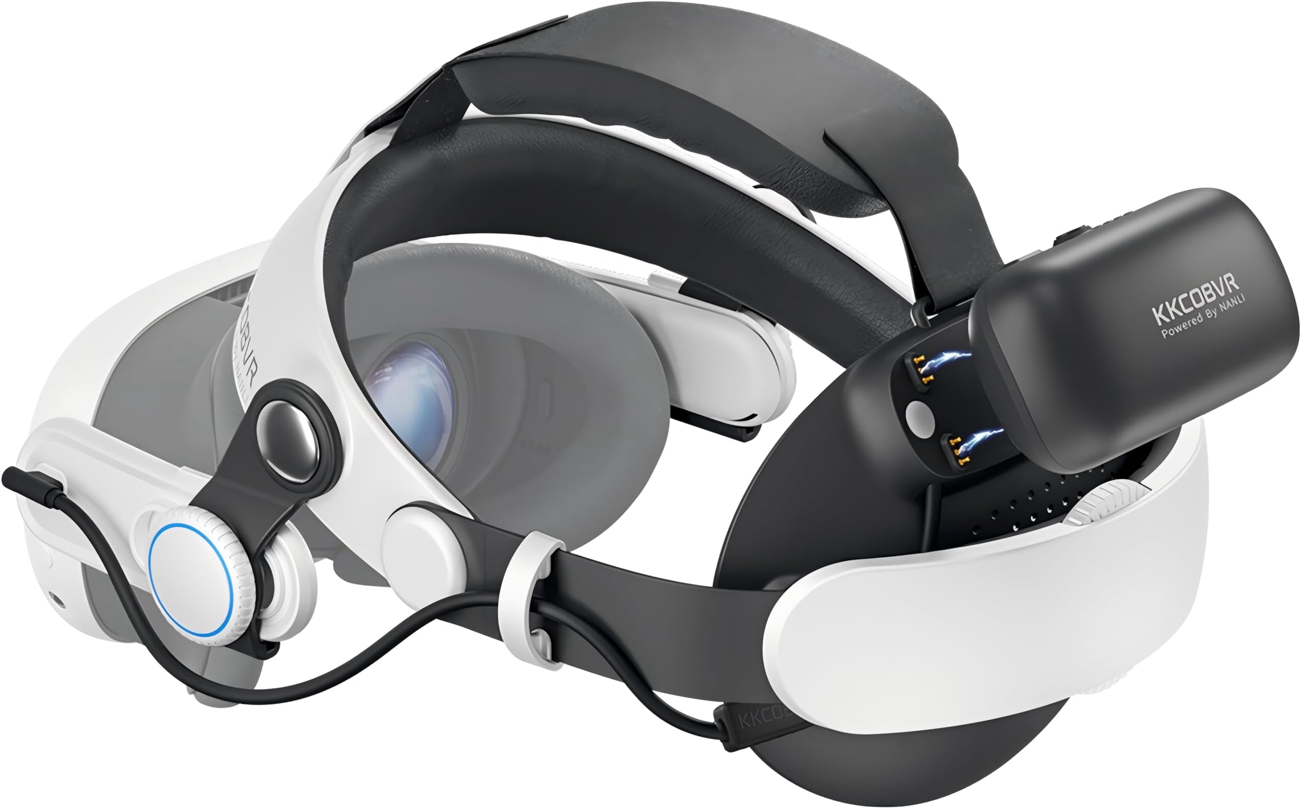 Q3 PRO Battery Head Strap 10000mh Compatible with Meta Quest 3/Quest 3S Extend 2-3H Usage Time Replacement Elite Head Strap for Oculus 3 by Adjusting The Side Knobs