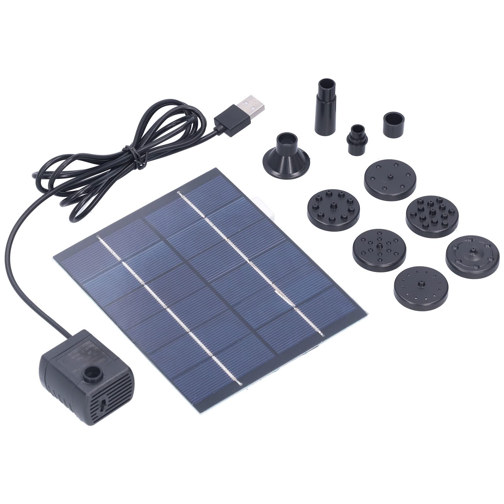 Bomba de fuente solar automática EMUKOEP con panel de 2W para piscinas