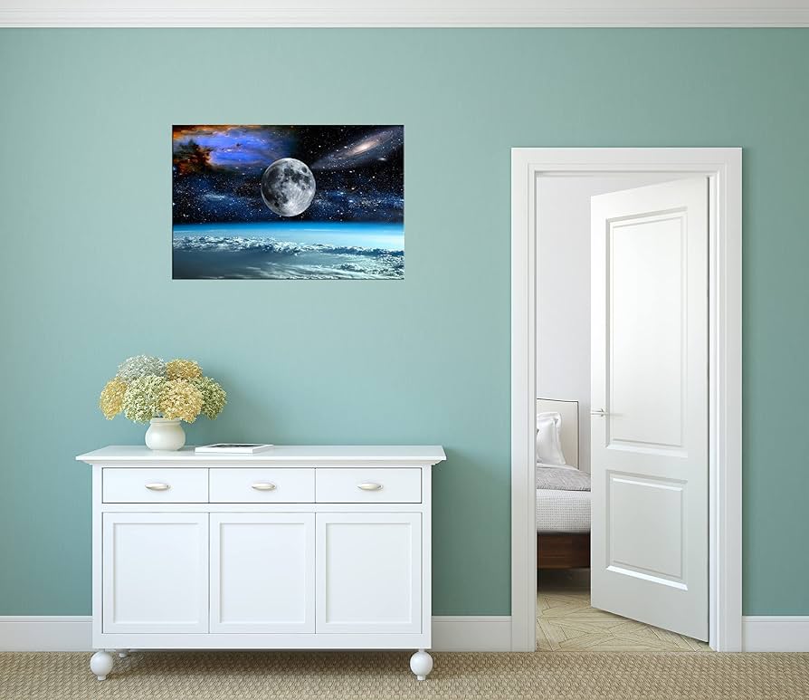 Amazon.com: XXM WallArt FC2569 Space View From Earth Canvas