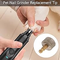 Vista 4 de 4 cabezales de repuesto para amoladora de uñas de perro, puntas de diamante, ruedas de repuesto para perros grandes, medianos y pequeños, cabezal