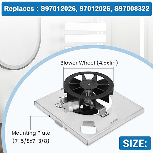 Miniatura 3 de Ventilador S97012026 para Broan Nutone 50 cfm Modelos 688-G, 688-H, 688-J, 688-K, 663-G, 663-H, 663-J. 2.0 Sones, también se adapta a los modelos