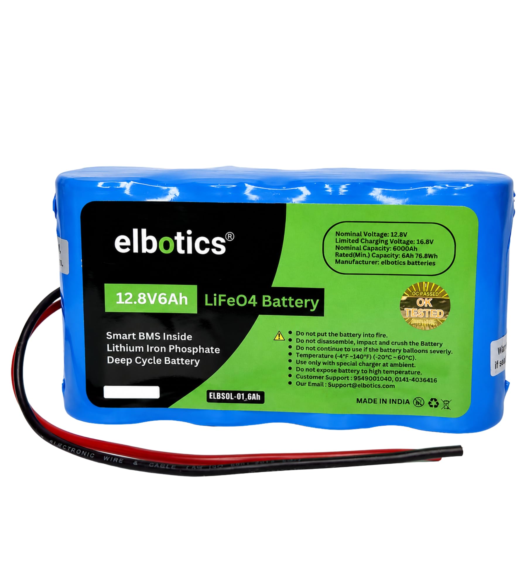 12.8V 6Ah (76.8Wh) LiFePO4 Lithium Iron Phosphate Battery with Smart BMS Solar Inverter Battery 3000+ Cycles 2 Year Warranty-image-34