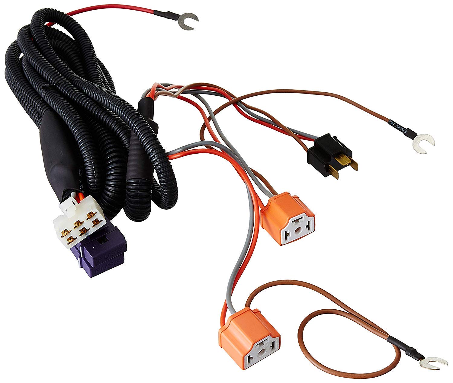 TD-2008A Dual Head Light Connector - w/o Relay - Orange - 12V/30A