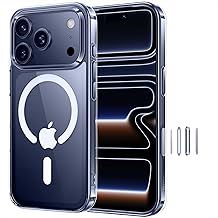 NIMASO iPhone 17 Pro Case Clear 6.3 Inch, Compatible with MagSafe, Anti-Shock Military Grade Protection, Anti-Yellowing, Slim Magnetic Case for iPhone 17 Pro