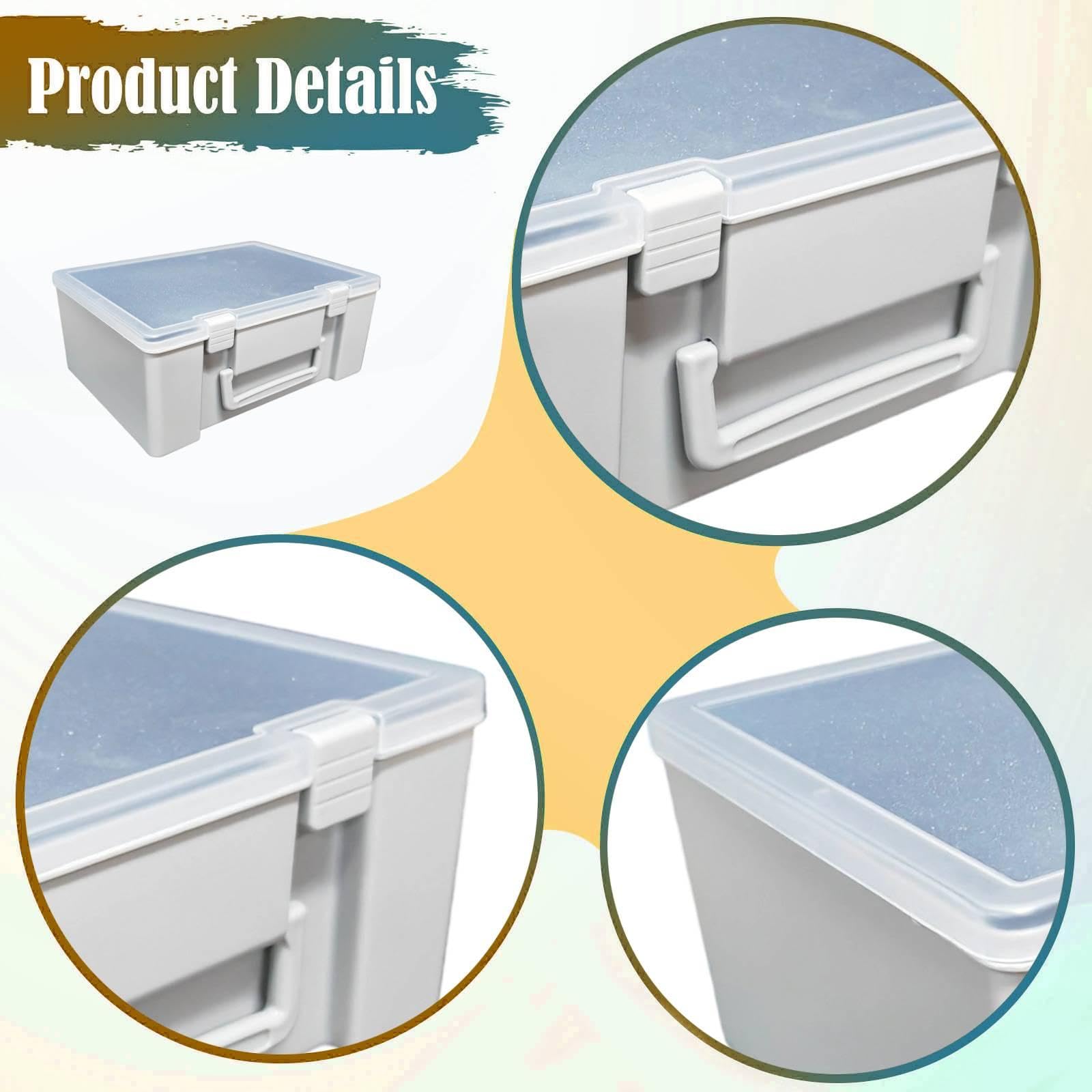 Caja Expositora para Figuras en Miniatura, Contenedor Prueba de Golpes, Estuche de Transporte Portátil con Inserto de Espuma, Contenedor de PE, Gris