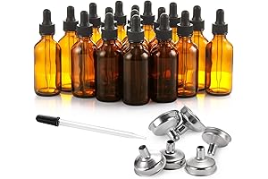 24-Pack 2oz Dark Amber Glass Dropper Bottles
