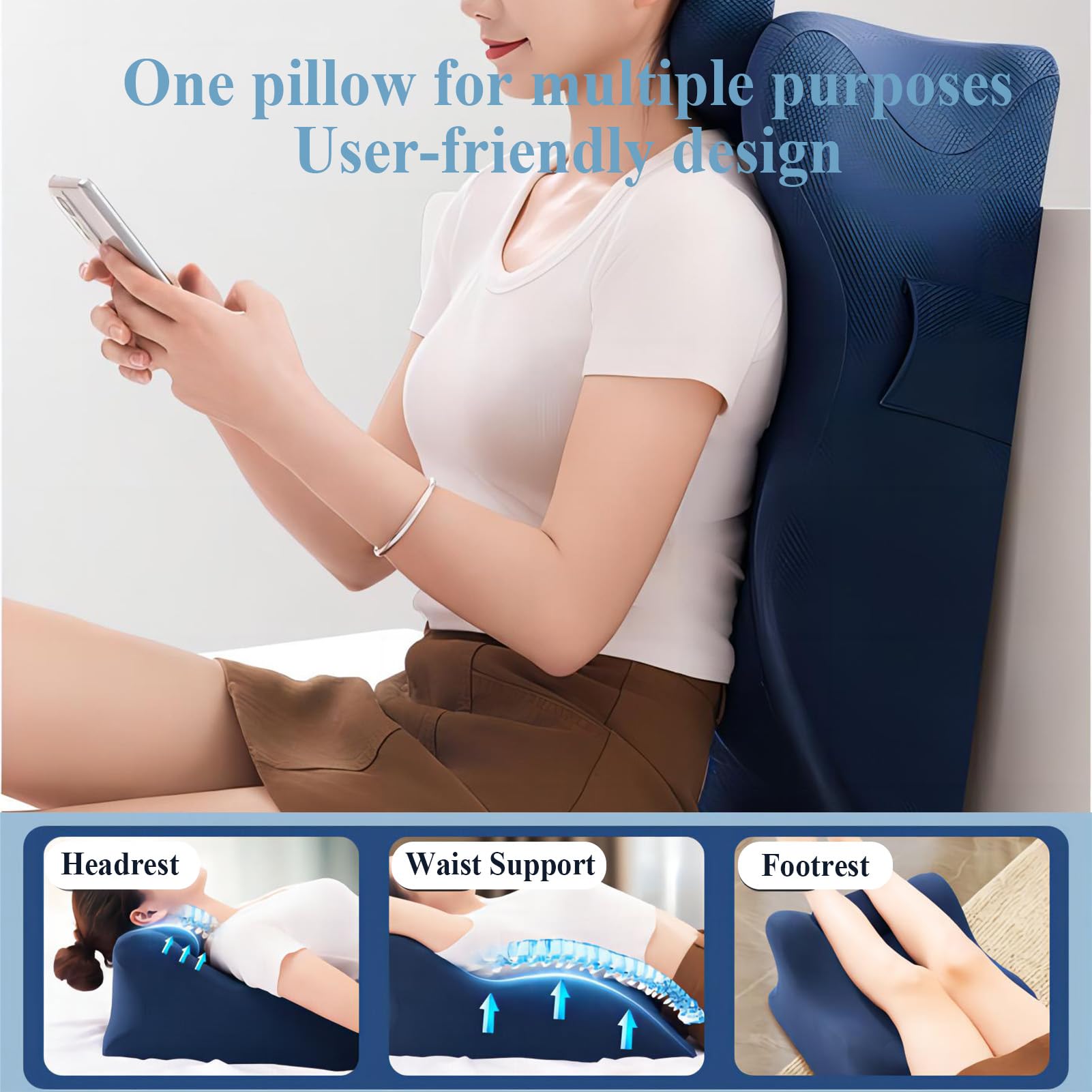 Ergonomiczna, wspierająca poduszka pod szyję z ogrzewaniem – wszechstronna poduszka na szyję, głowę, talię, stopę i ramiona