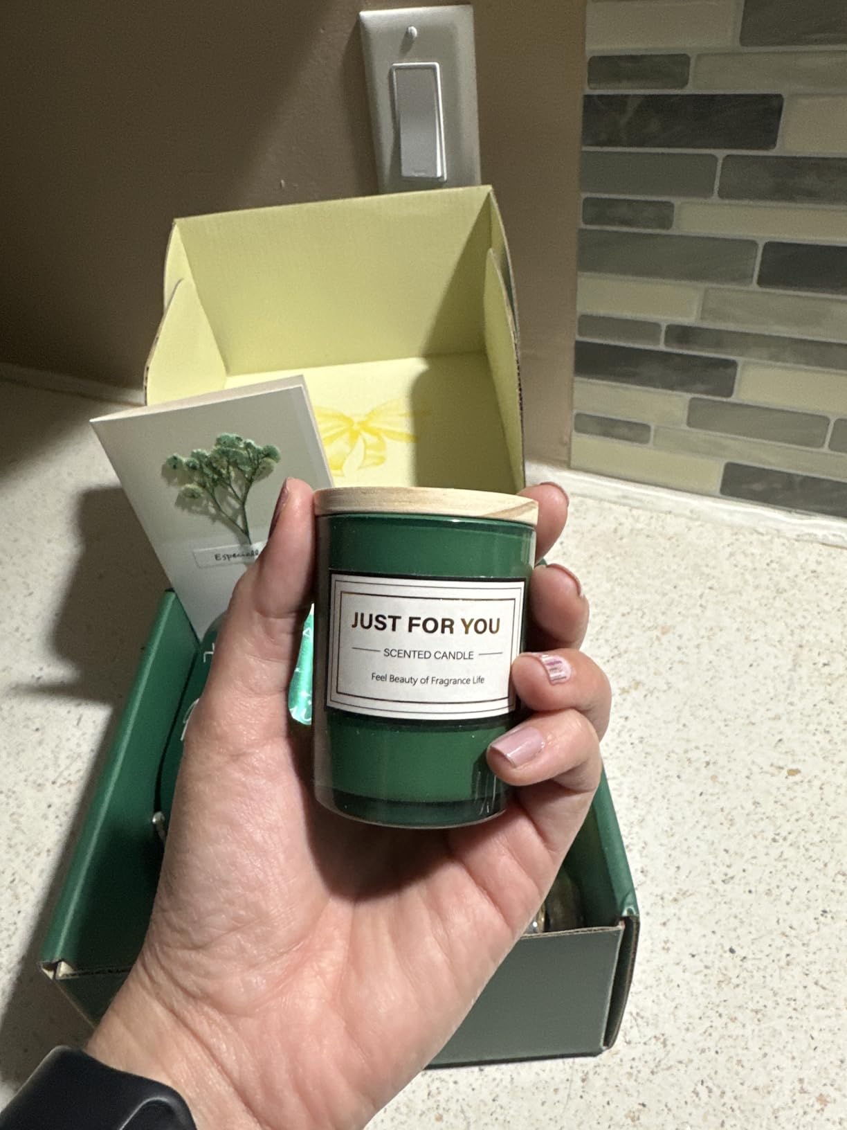 WECURATED Green , Emerald Gift Basket for Mom from Daughter Son, Luxury Relaxing Spa Self Care Box, Unique Birthday Christmas Valentines Mothers Day