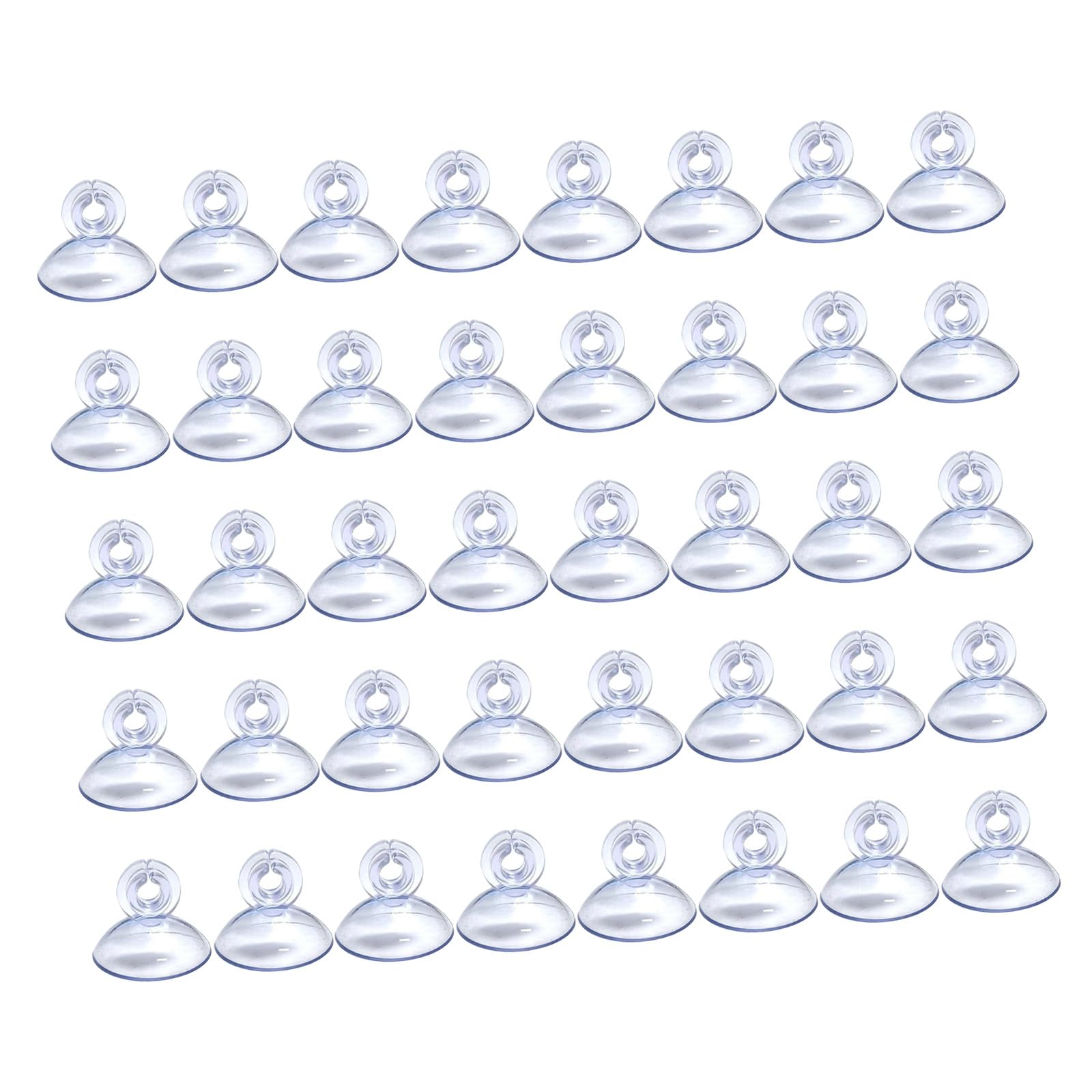 Kaeltsyn 40 Pieces Miniature Adhesive Suction Cups Ideal for Light Chain Decorations Ensures Firm Attachment Quick Setups Light Chain Hooks