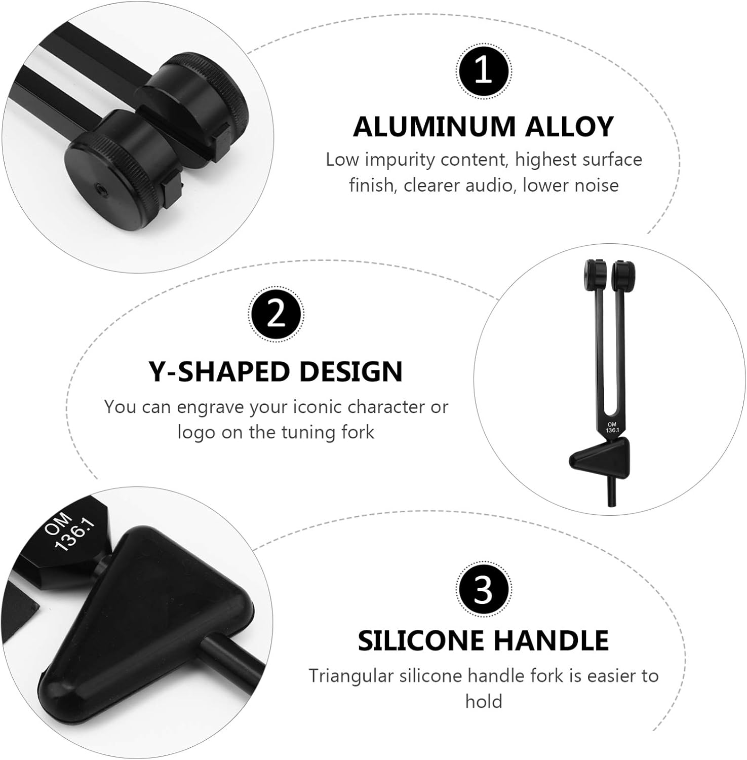 SECFOU Aluminum Alloy Tuning Forks for Sound Healing Meditation Includes Hammer Storage Bag and Durable Accessories Chakra Balancing and Stress Relief