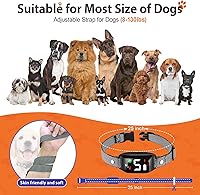 Vista 6 de Collar antiladridos recargable para perros grandes con 5 sensibilidades ajustables, collar antiladridos inteligente con pitido de vibración