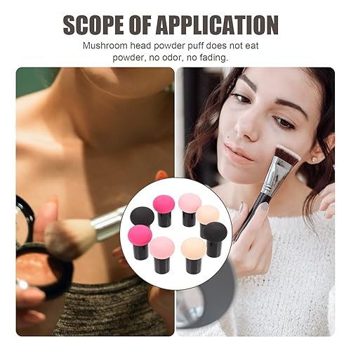 Miniatura 5 de Uonlytech Esponjas de maquillaje húmedo/seco 8pcs Fundación Esponjas de maquillaje Esponjas de sombra de ojos Cepillo