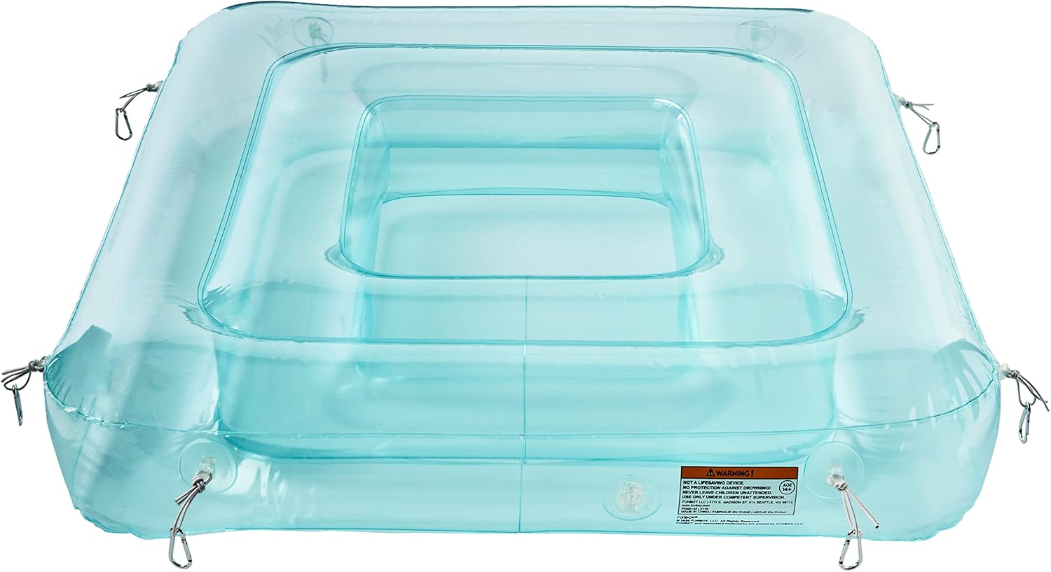 FUNBOY Clear Blue Chaise Connection Inflatable Drink Cooler, Connects Four FUNBOY Chaise Lounger Pool Floats, Floating Drink Holder, Perfect for a Summer Pool Party
SIMILAR NOT THE SAME