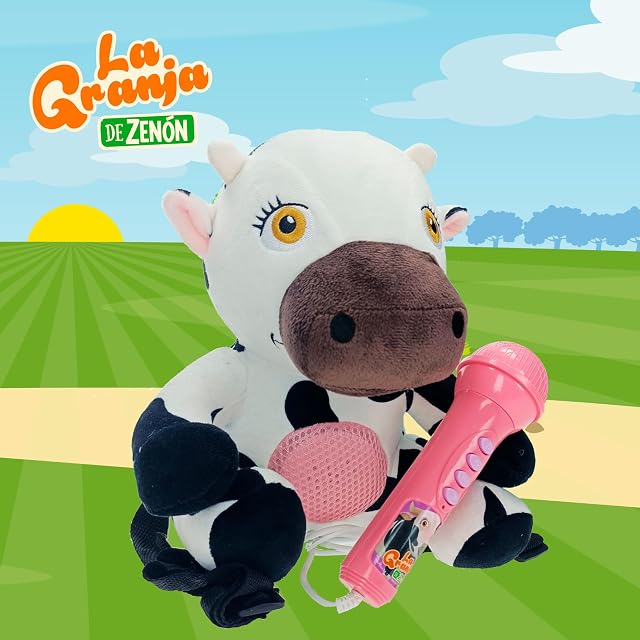 Foto 4 de 5 de Vaca Lola con micrófono. La Granja de Zenón (Reig4936)