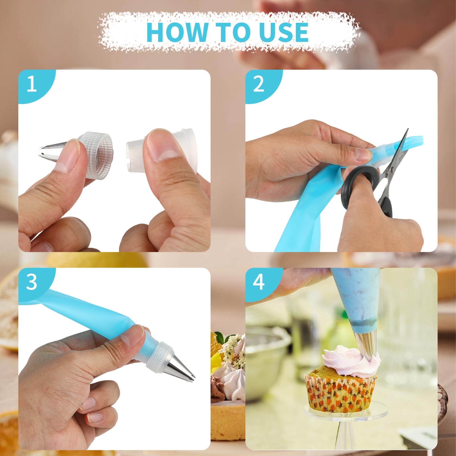 Set Decorazione Torte 42 Pezzi - Kit Pasticceria Professionale Con Sac A Poche - Foto 3