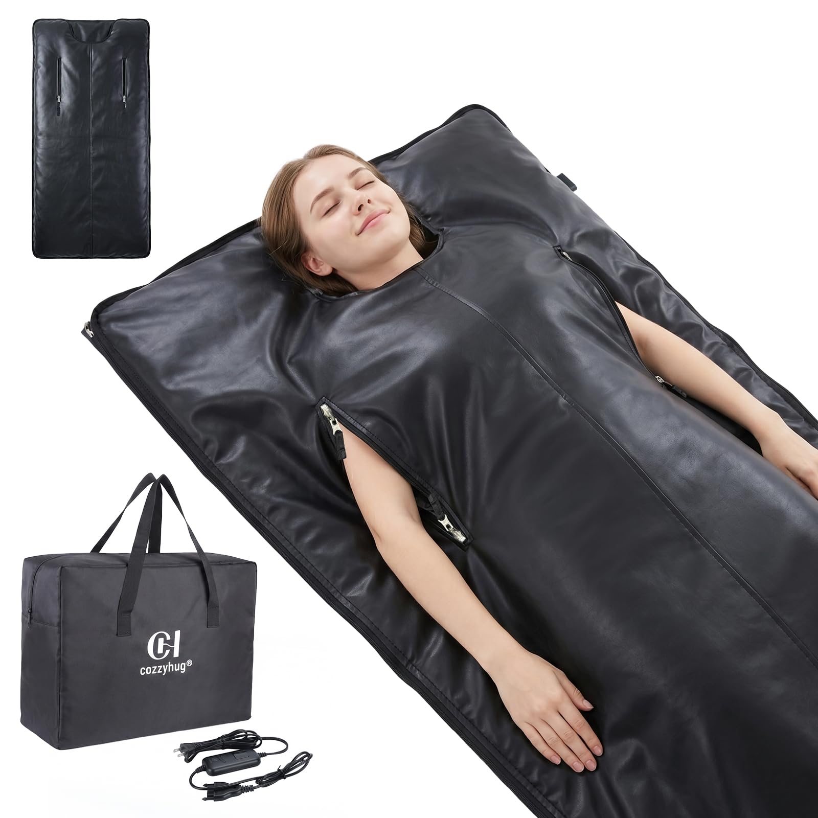 Cozzyhug 158°F PU Infrared Sauna Blanket for Home Detox & Relaxation