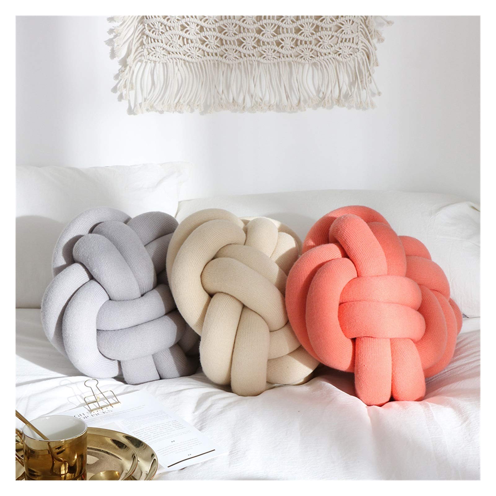 Włóczki do ręcznego dziergania, Chunky Yarn Hand Knitting Pillow Multicolor 39x30cm(Yellow)