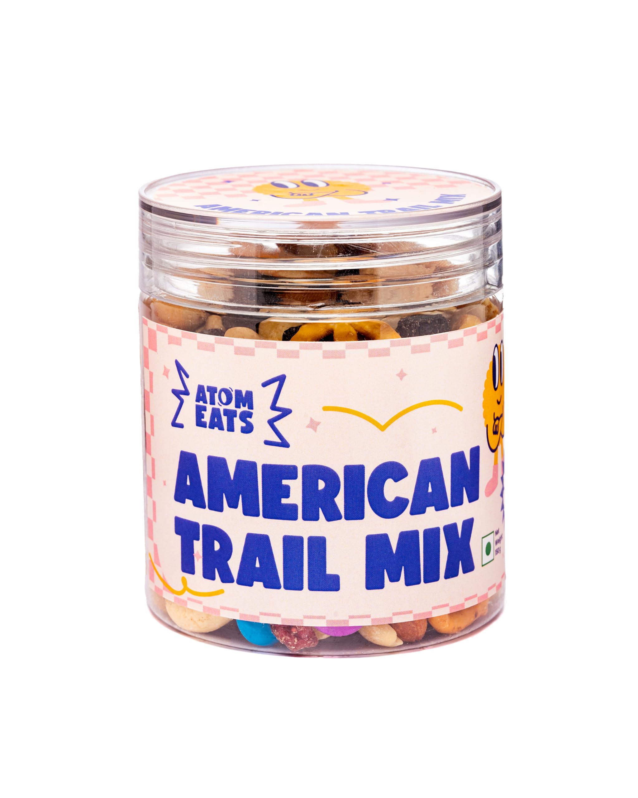 Atom Eats | American Trail Mix - 150g Salted Pretzels, Chocolate, Peanuts, Almonds | Healthy Snacks, Dry Fruits Mix, Cashew, Raisins, Cranberry, Omega 3, Pumpkin Seeds, Gems, Energy Boost (B0CPY41H5T) Amazon Price History, Amazon Price Tracker