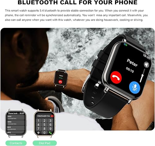 Miniatura 2 de C7Pro - Reloj inteligente para seguimiento de salud y fitness, presión arterial y oxígenofrecuencia cardíacasueñodeportes, recordatorio de llamadas