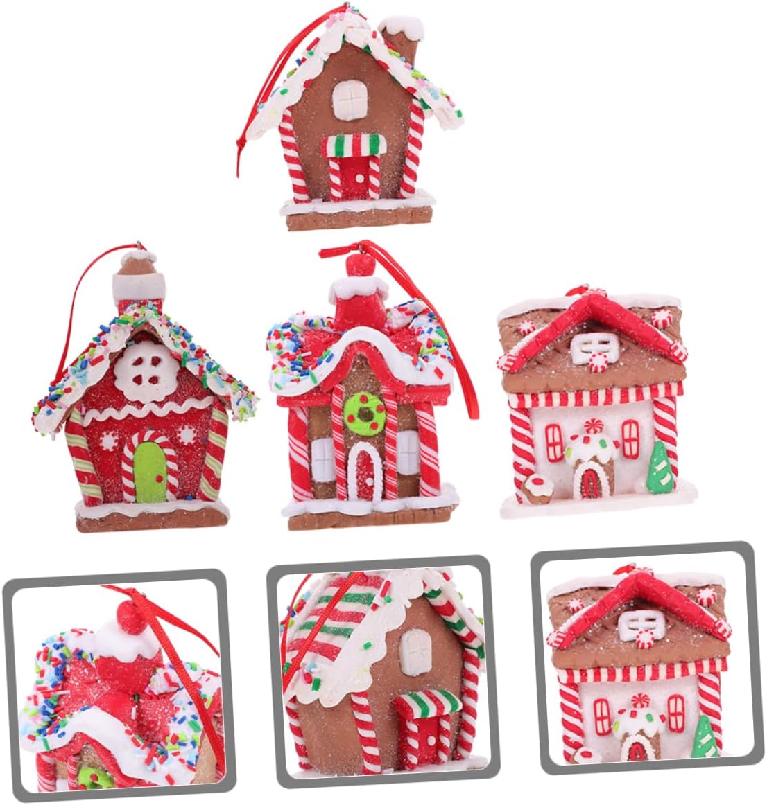 STOBAZA 4pcs Christmas Ornaments Chic Xmas Tree Hanging Decorations for and Delicate Designs for Festive Atmosphere