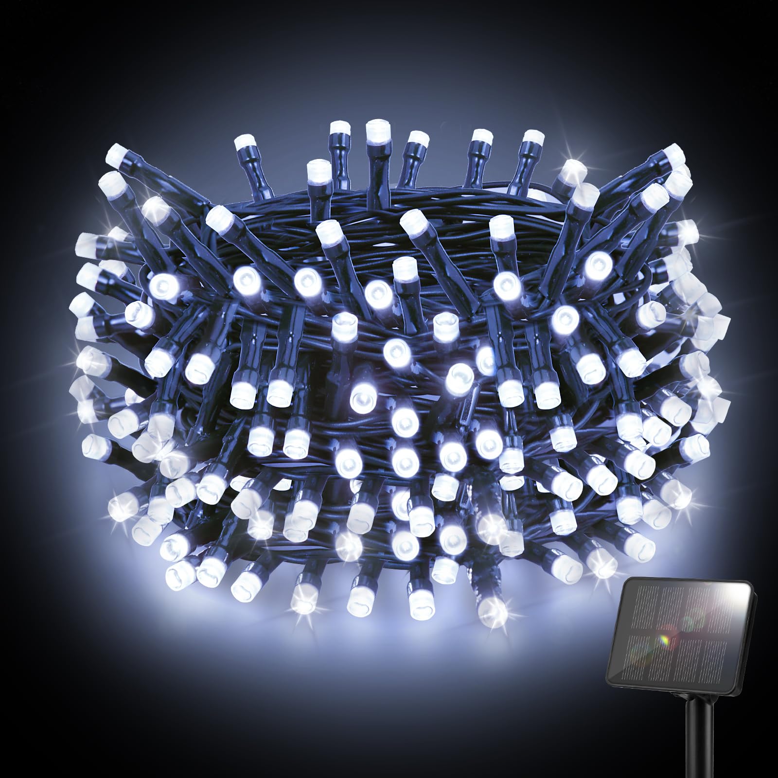 FFZZKJ Solar String Lights Outdoor Garden 120LED 12M 40FT Garden Lights Solar Powered Waterproof 8 Modes for Patio/Yard/Tree/Gazebo/Terrace/Party/Wedding