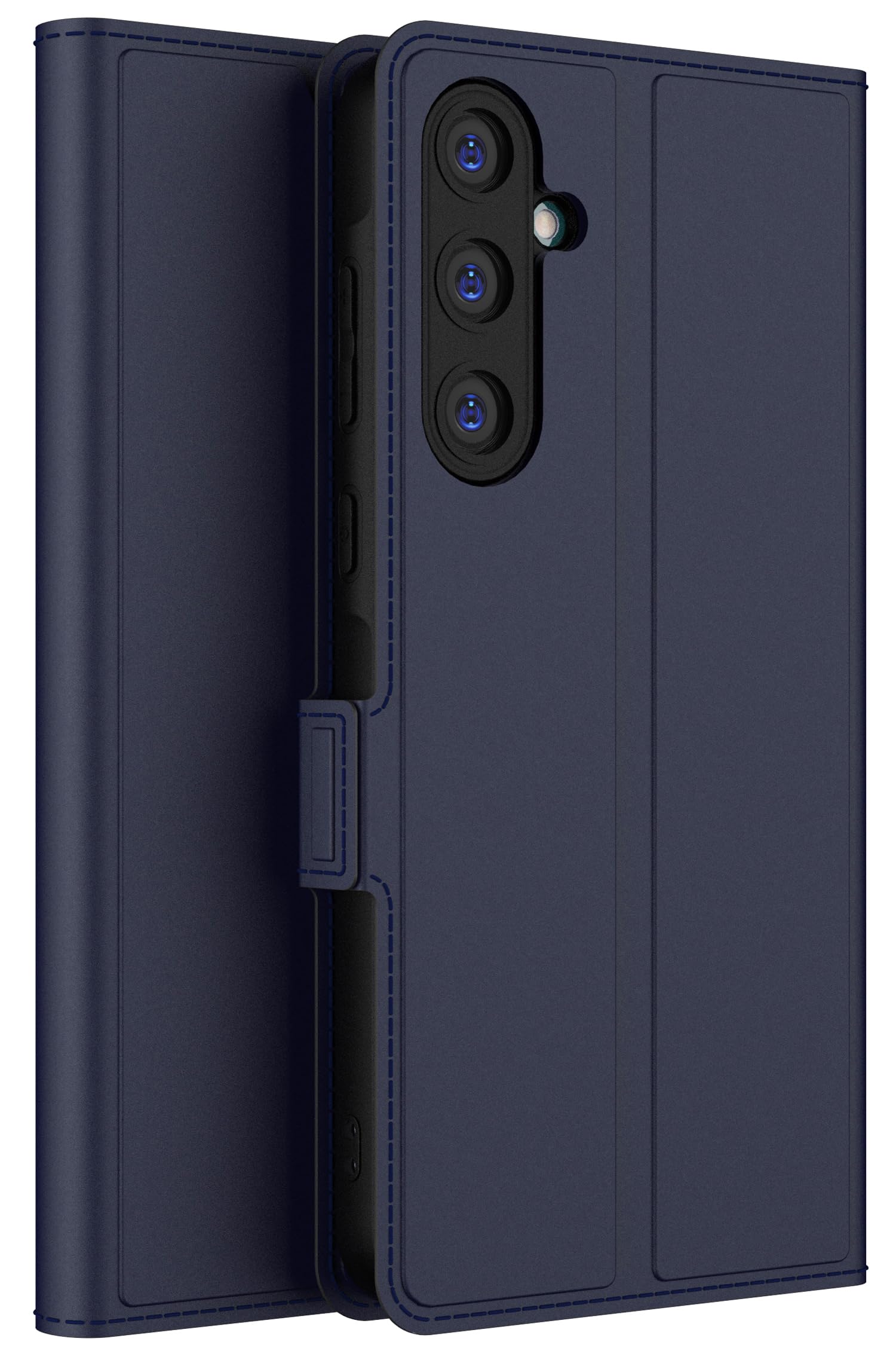 Kapa Noble Slim Magnetic Leather Flip Case Cover for Samsung Galaxy M55 / F55 | Card Holder Stand Flip Wallet Case (Blue) (B0D9QR37PQ) Amazon Price History, Amazon Price Tracker
