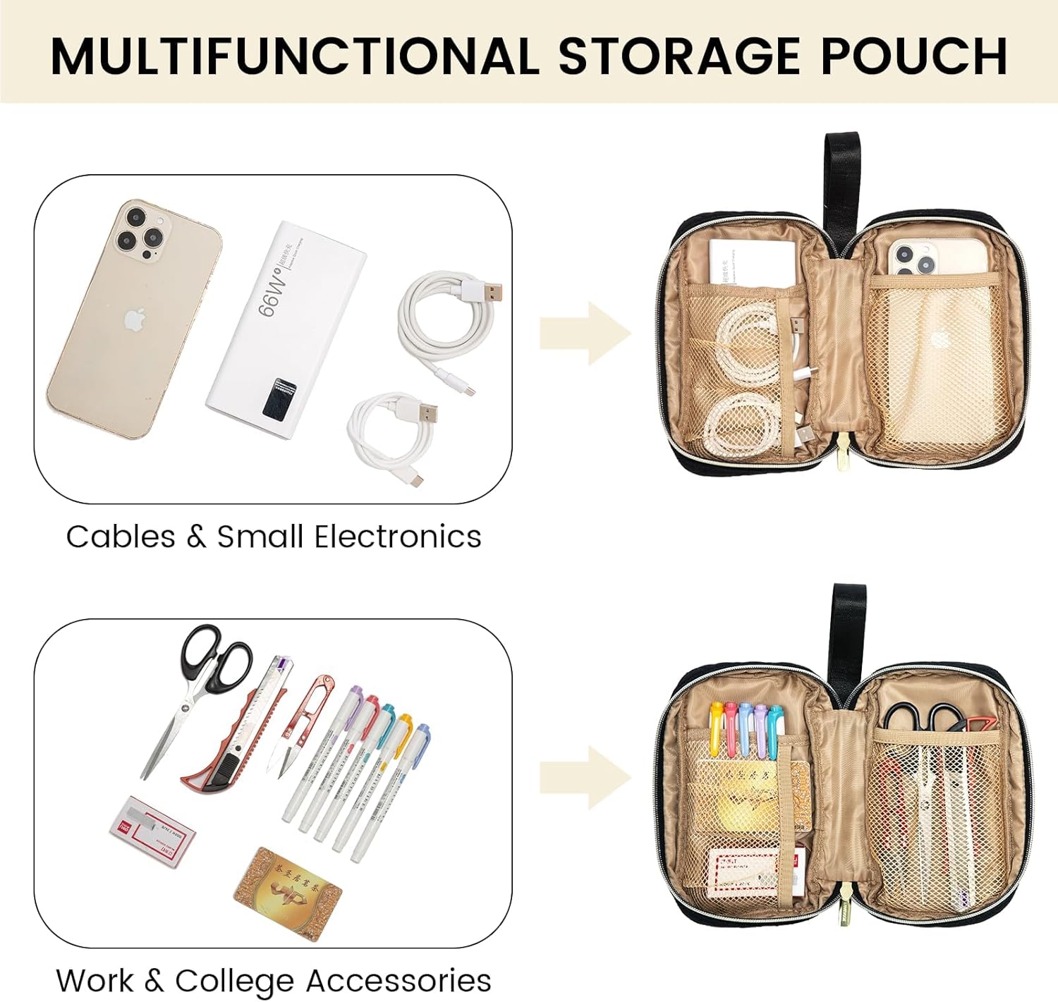 LOVEVOOK Laptop Bags for Women, 17 inch Waterproof Work Tote Bag with Clutch, Professional Teacher Computer Purse Lightweight Shoulder Bag Travel, Quilted Black - Image 5