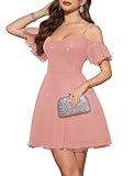 Women's Short Homecoming Dresses for Teens Formal Party Off Shoulder Tulle Sparkly Cocktail Prom Dress 2025