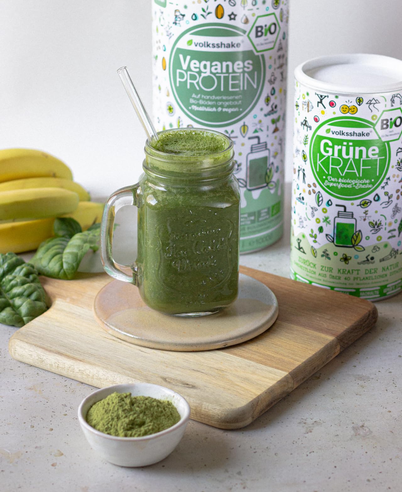 BIO Grüne Kraft | Smoothiepulver | 400g | DE-ÖKO-006 | KEINE FÜLLSTOFFE wie Erbsenprotein | Über 40 Zutaten wie Weizengras, Gerstengras, Dinkelgras | Premiumqualität vom Bodensee | Made in Germany