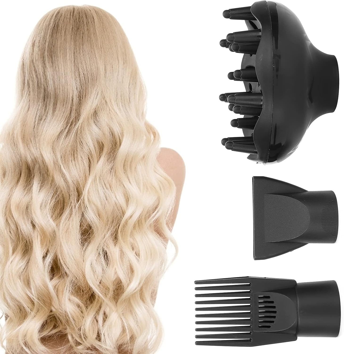 Dryer Diffuser Set, 3Pcs Hair Dryer Diffuser Nozzle Set