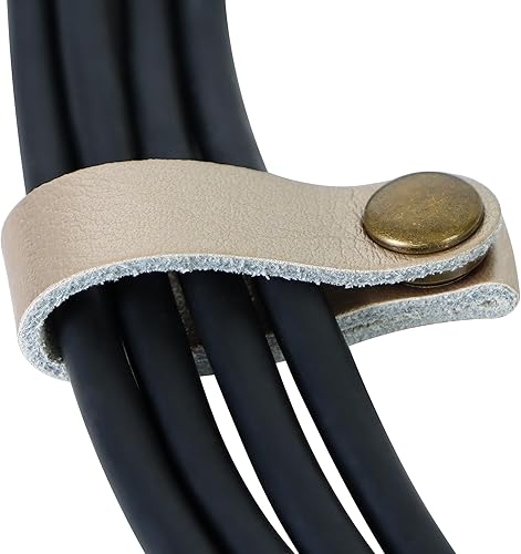 Miniatura 6 de 25 correas de cuero para organizar cables portátiles para auriculares, regalos para hombres