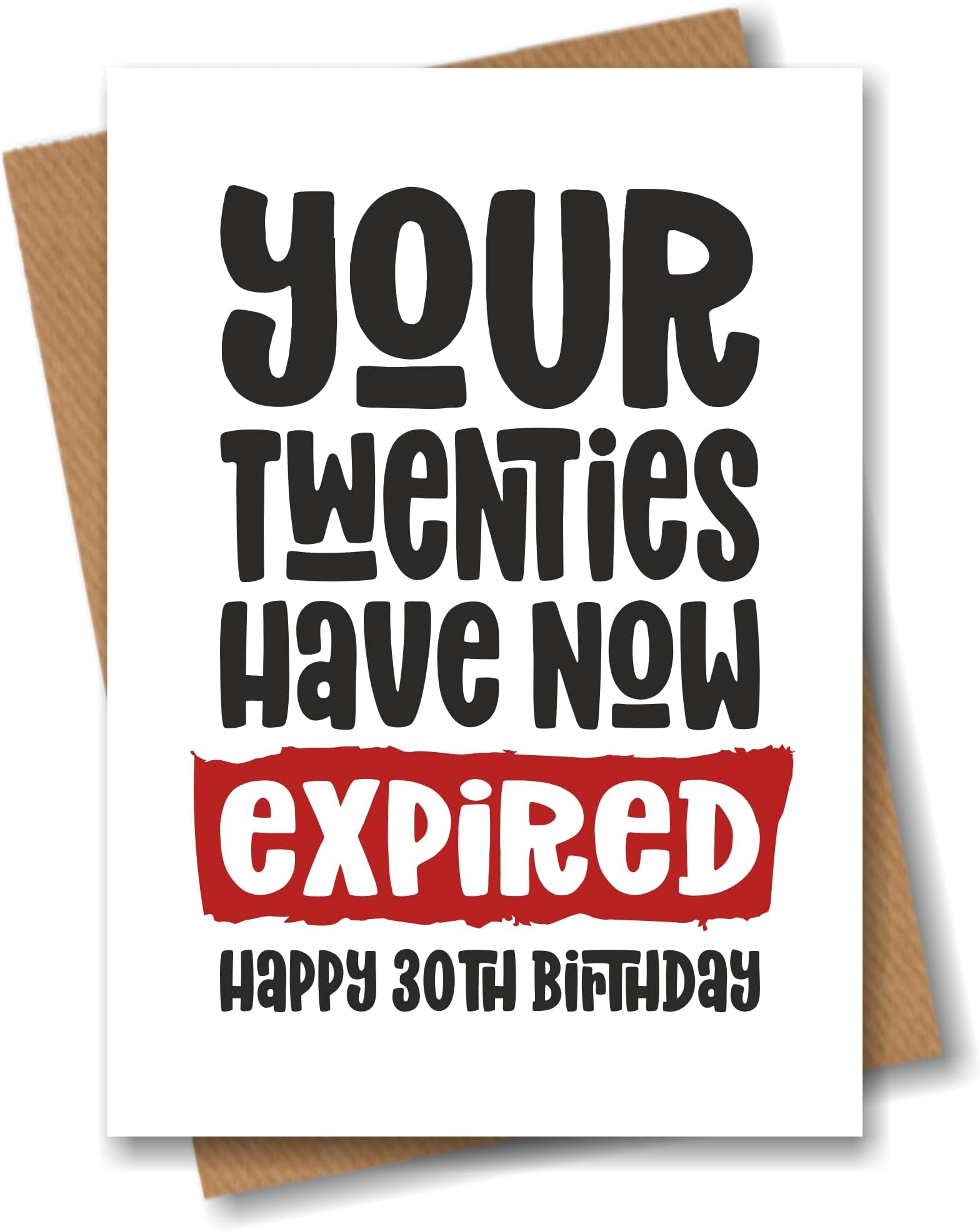 Funny 30th Birthday Card - Your Twenties Have Now Expired