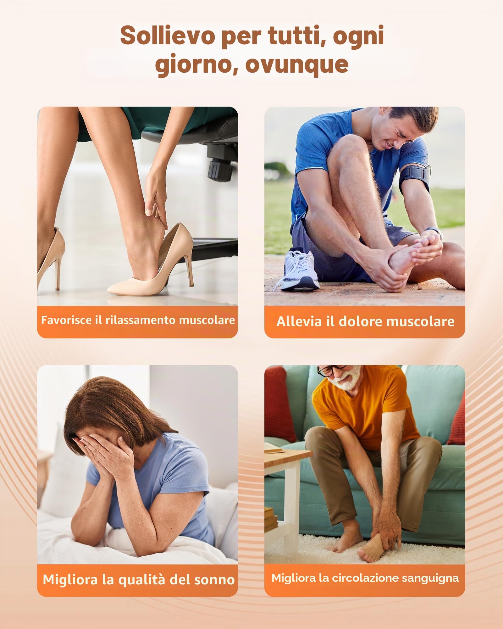 KNQZE Massaggiatore per Piedi con Calore, Impastamento, Rotolamento e Compressione d'aria, 2026 Elettrico Massaggiatore Plantare per Fascite Plantare, 3 Modalità di Calore & Massaggio, Regali, Nero