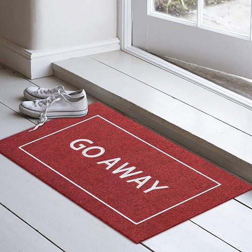 Miniatura 47 de JJUUYOU Tapete para puerta delantera, entrada exterior, duradero, tapete de bienvenida para interiores y exteriores, antideslizante, divertido