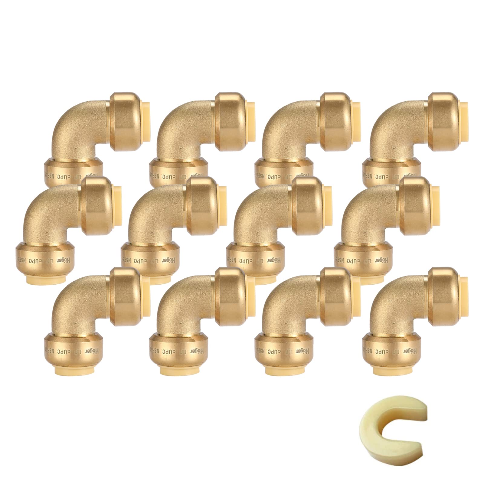 GUOFIS 1/2" Push-Fit Coupling Fittings - 10 Pack -15