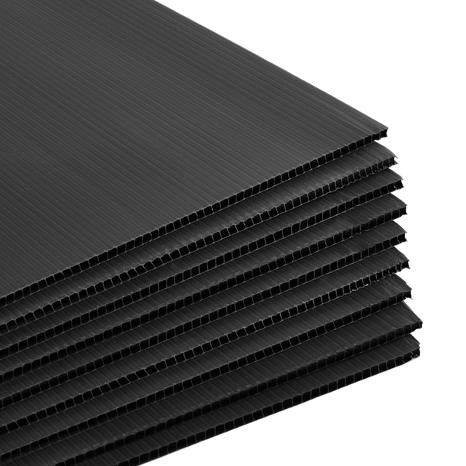 Photo 1 of *** ONE PIECE AND BENT DAMAGE ***Patelai 3 Pcs 24 x 36 Inches Corrugated Plastic Sheet Corrugated Poster Board 4mm Thick Waterproof Blank Board Sheets Plastic Yard Sign for Garage and Estate Sale, Indoor and Outdoor Use(Black)