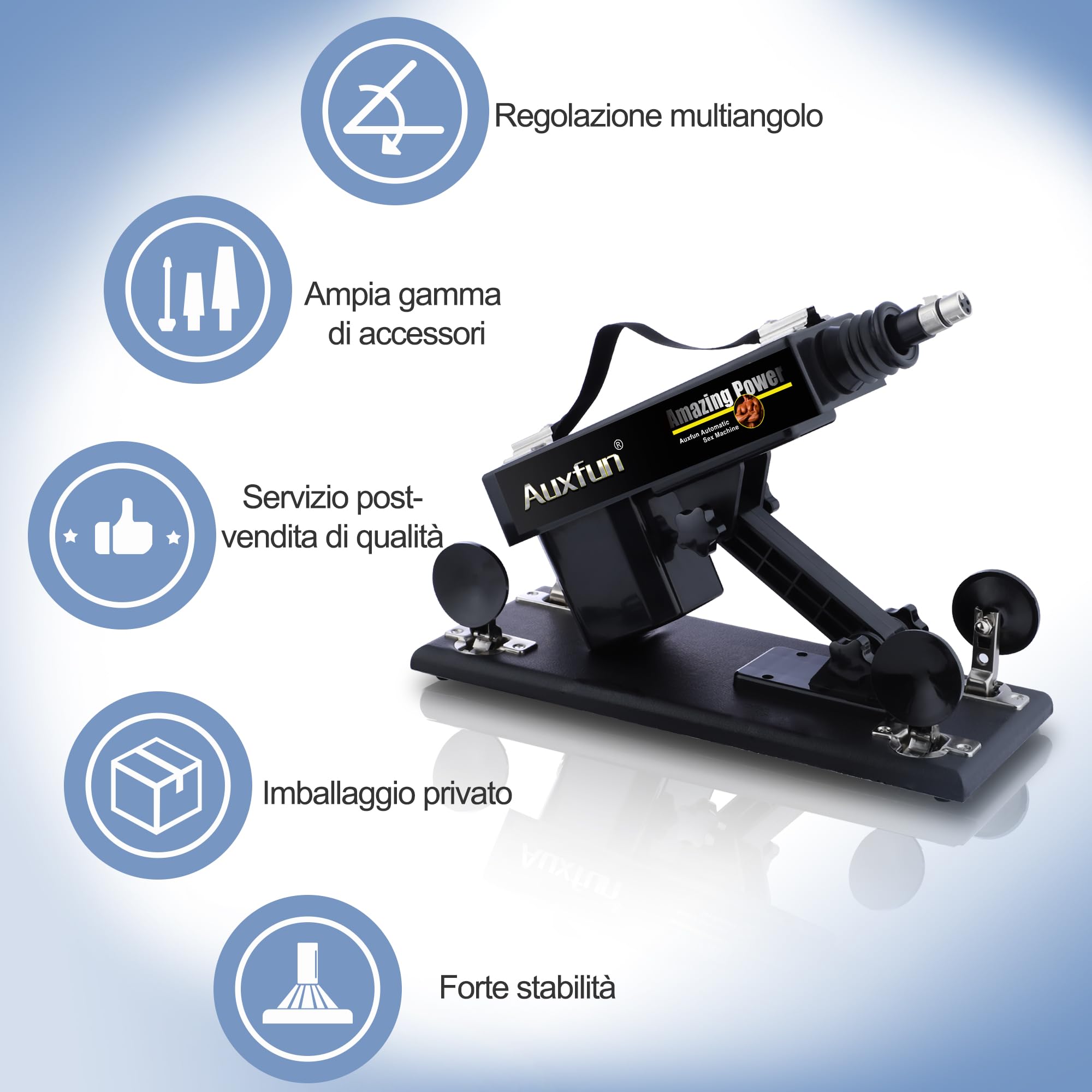 Auxfun macchina del sesso,Sex Machine per coppia, uomo, donna, sex macchina automatica connettore 3XLR, macchina per la penetrazione dell'amore con pistola a pompa con 7 accessori per sex toys