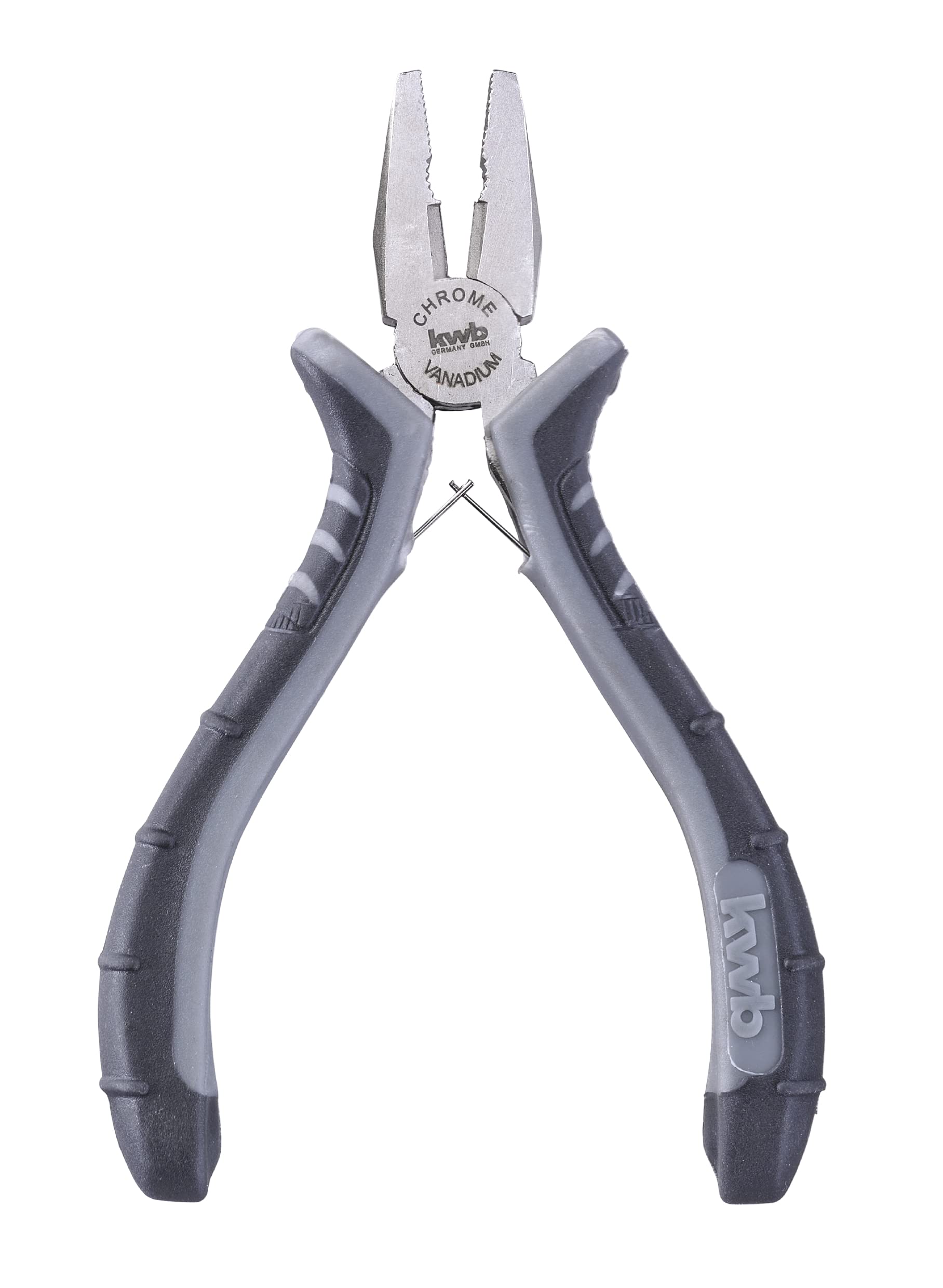 kwb Electronics Combination Pliers 120 mm 389710, according to DIN ISO 9655, self-opening, handy, Chrome