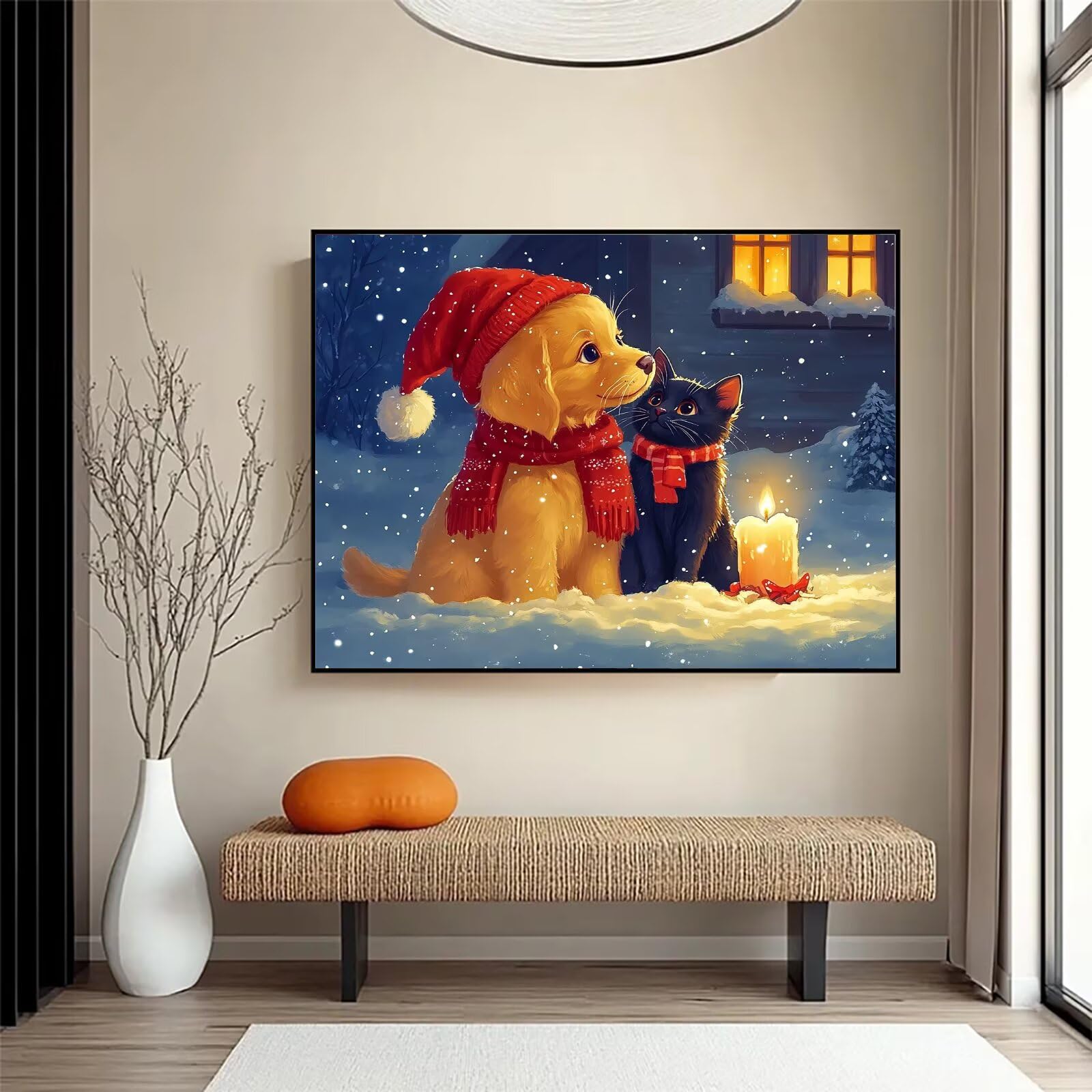 Diamond Painting Hund, 5D Diamond Painting Erwachsene 70x90cm qw1-581