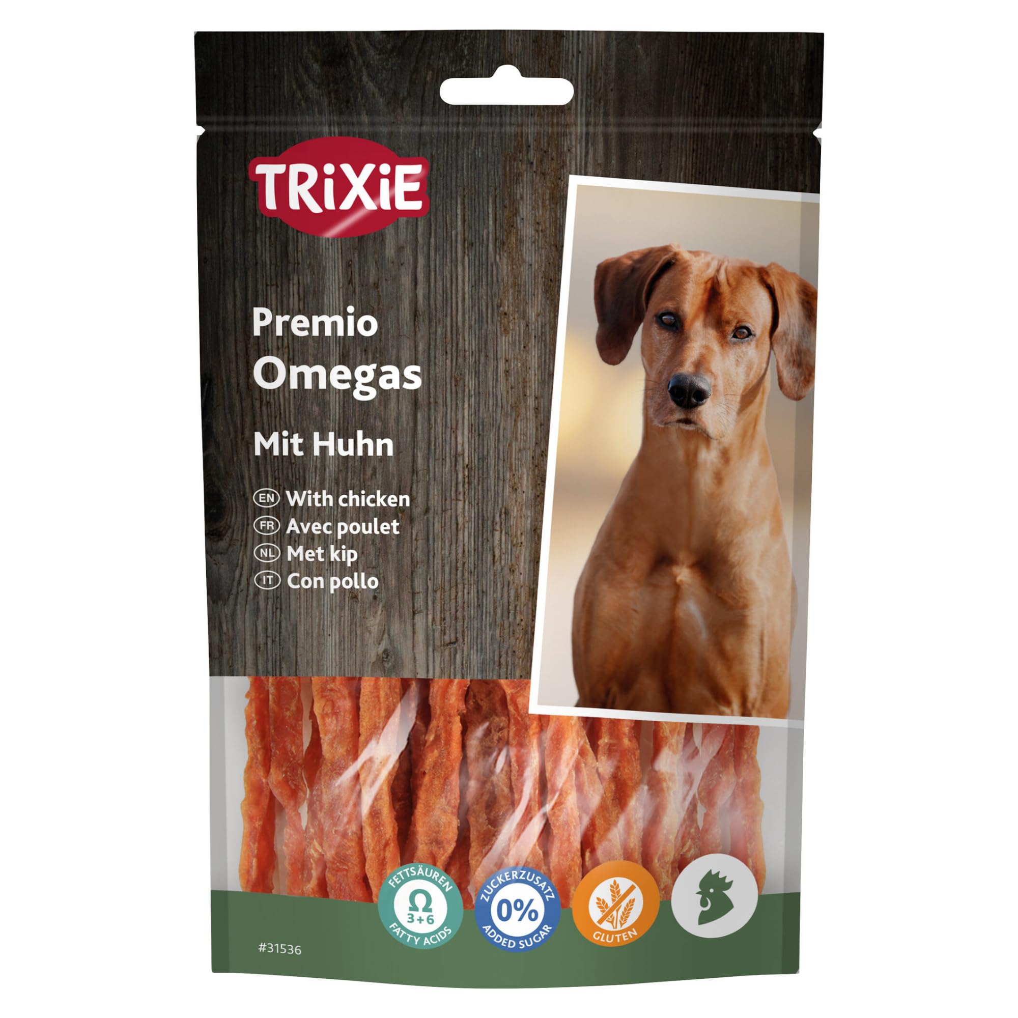 TRIXIE Hundeleckerli Premio Omegas mit Huhn, proteinreich – 100 g