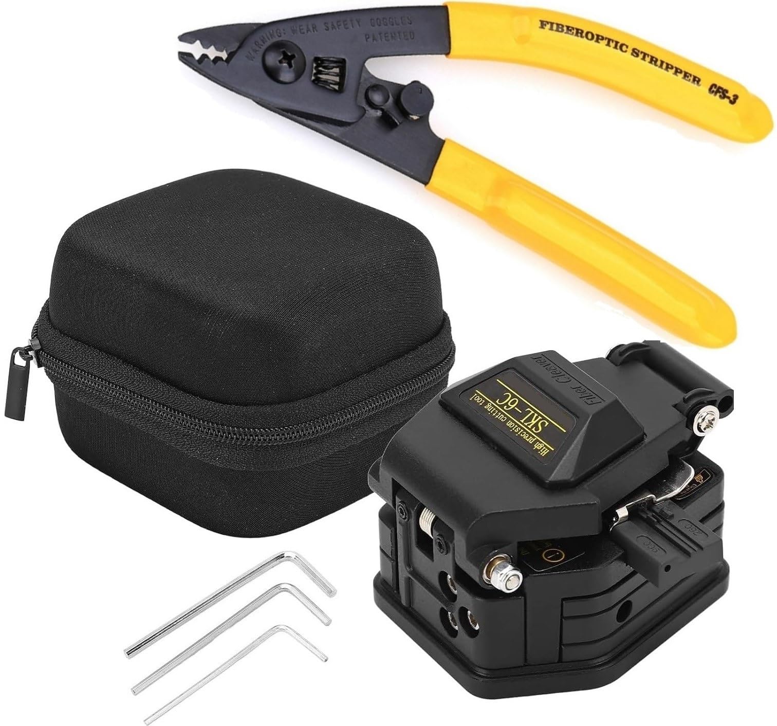 Corslet High Precision Optical Fiber Cleaver Cutter Skl-6c with Bag Three-Port Fiber Optical Stripper Pliers Wire Stripper and Cutter Ftth Tools Optical Vcfs-3 Fiber Stripping Plier Fiber Strippers (B0BWRGG6XQ) Amazon Price History, Amazon Price Tracker