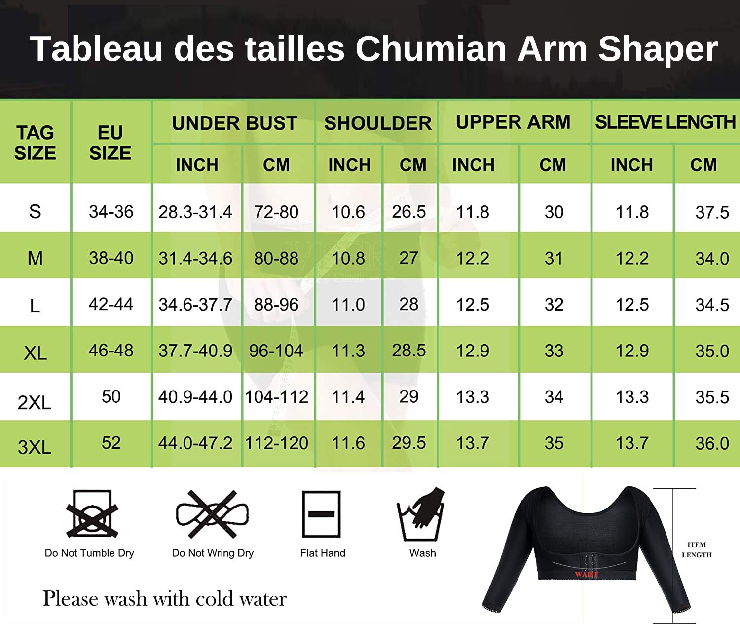 Haut Sculptant Femme Bras Minceur Manches Haut Corps Gilet de Compression Correcteur de Posture Support