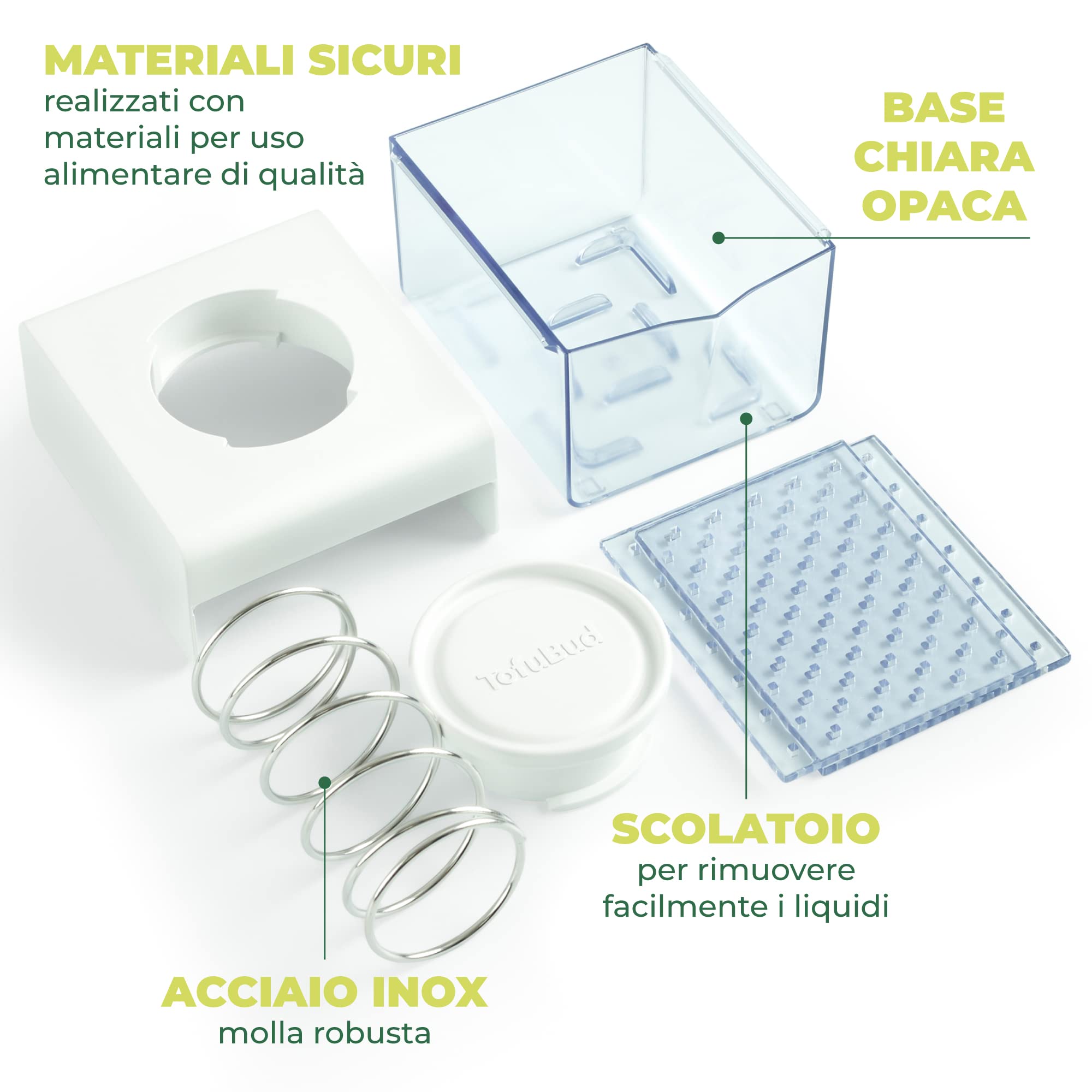 TofuBud Tofu Press - Pressa per Tofu Compatto o Duro - Stampo Tofu Fai Da Te