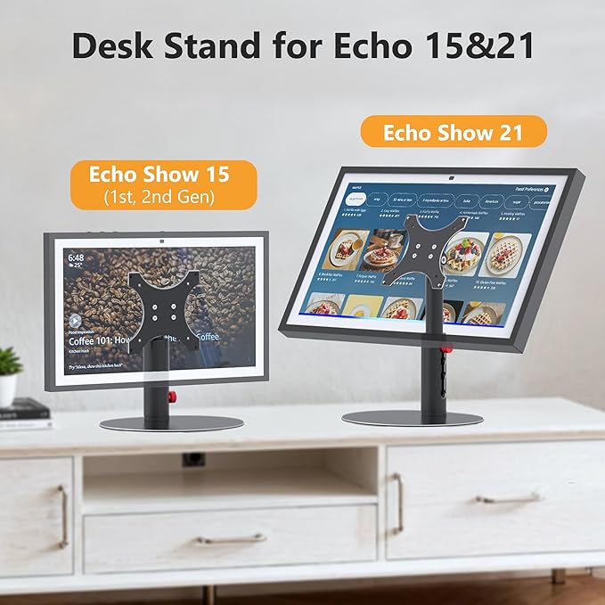 Soporte Laivli Negro para Echo Show 21/15 Altura Ajustable miniatura 6