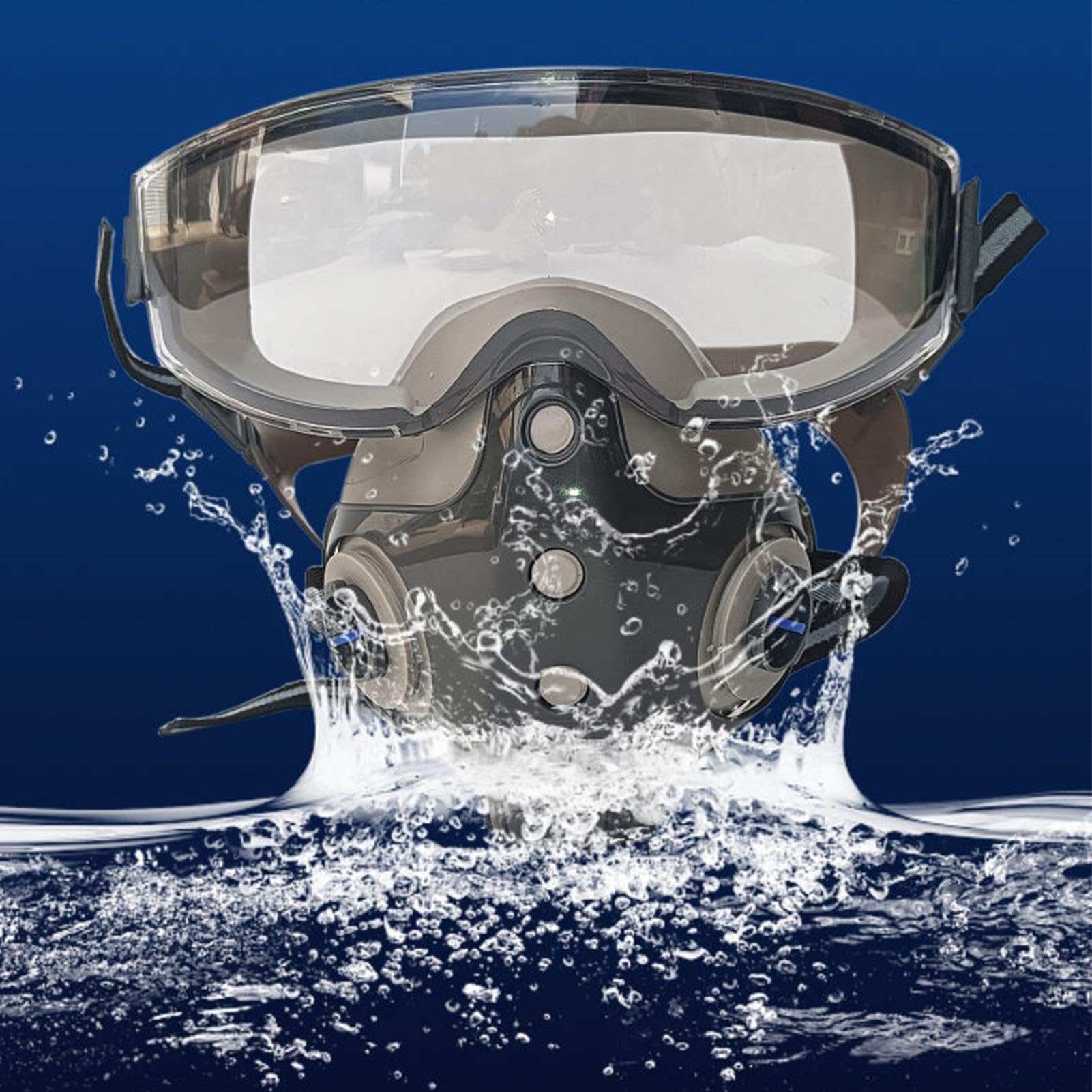 Masque de filtre respiratoire - 330 g, 10 pièces d'éléments, respirateur professionnel | Protection contre la vapeur chimique, travaux agricoles, équipement de chantier, atelier, rénovation, meulage
