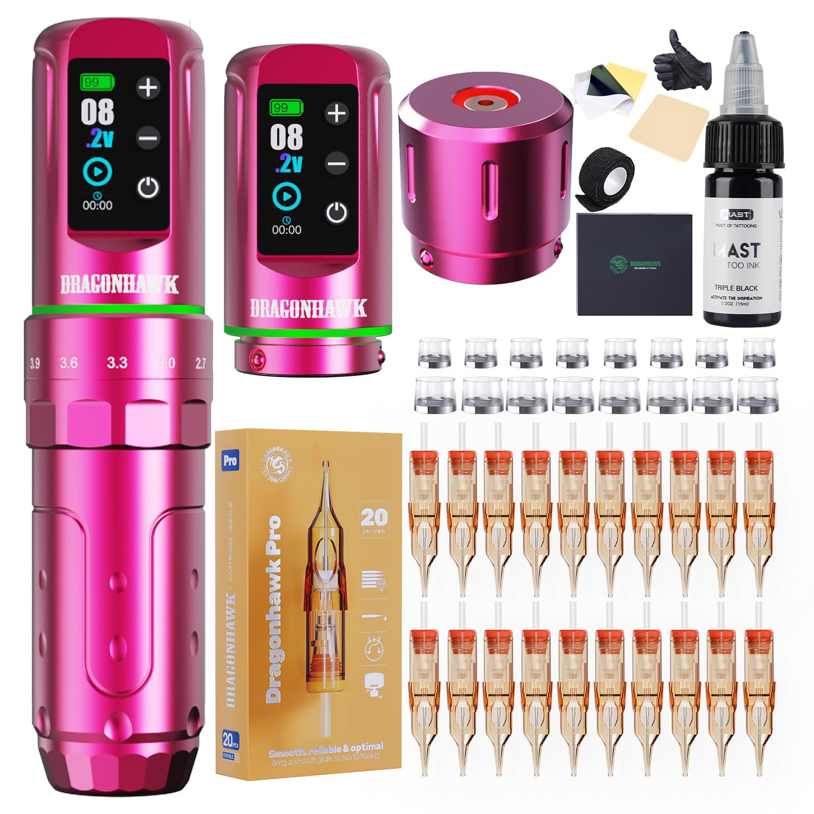 Amazon.com: Dragonhawk Tattoo Kit, L3 Cordless/Cord Complete