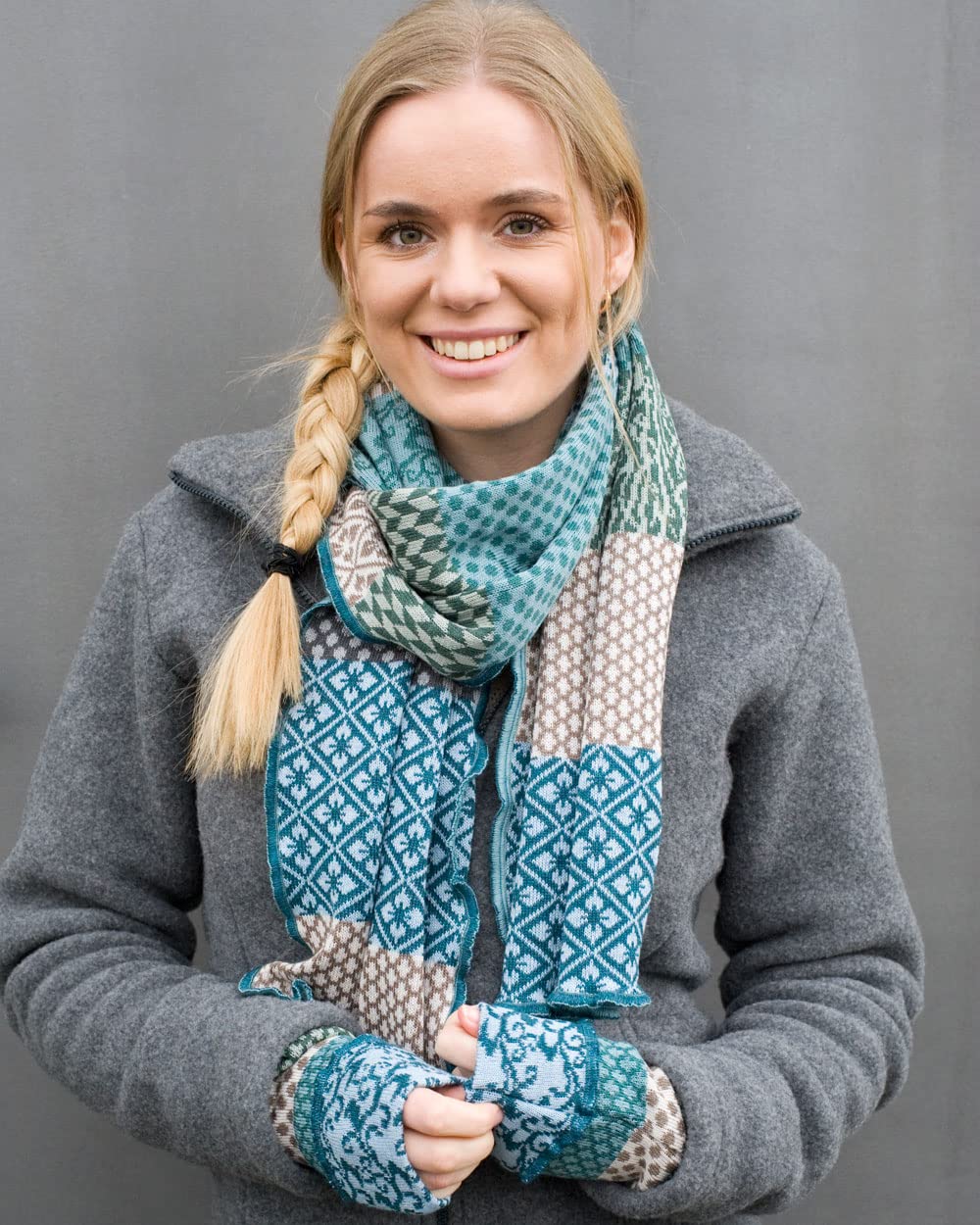 Invero, Sciarpa in lana merino Jane, 100% lana, Domani, 180x35 cm