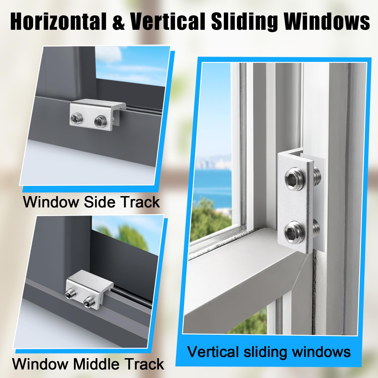 No Drill Installation Window Lock 12 Pack Sliding Window Locks ...