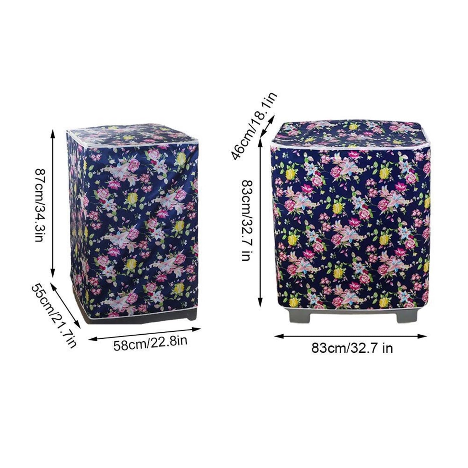 2 pezzi di copertura for lavatrice impermeabile resistente al sole, cerniere, for asciugatrice, forniture for la casa per Interno(Pink A)