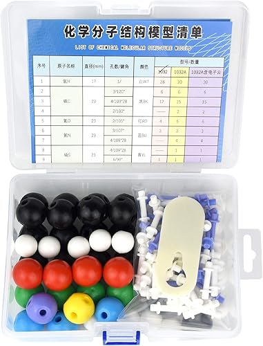 Miniatura 4 de 136pcs Química Orgánica Modelo Molecular Set para Estudiantes y Profesores Inorgánica y Orgánica Química Académica Educación 59 átomos y 76 Enlaces